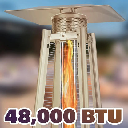 48000 BTU Propane Patio Heater with Cover & Wheels