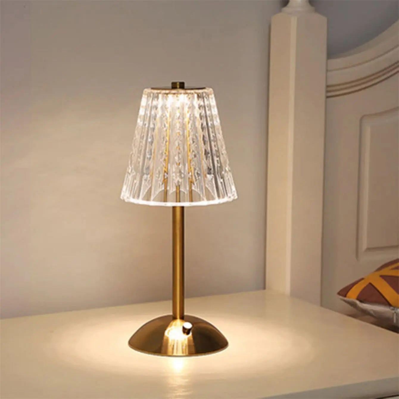 Crystal Retro Table Lamp - Rechargeable LED Bedside Light