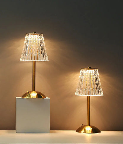 Crystal Retro Table Lamp - Rechargeable LED Bedside Light